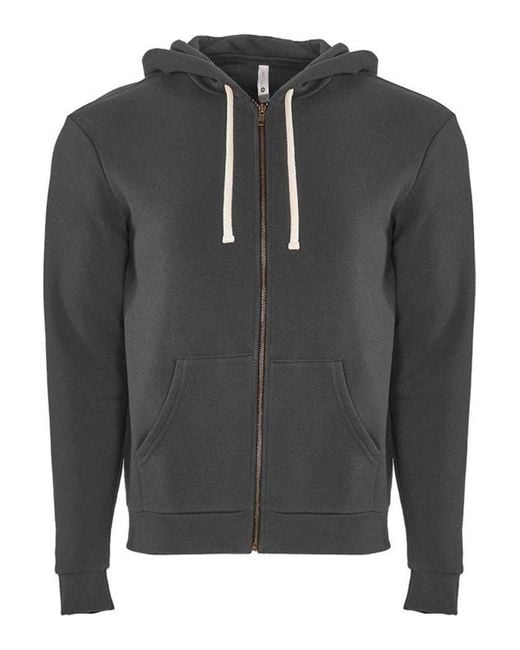 Next Level Gray Santa Barbara Full-Zip Hoodie for men