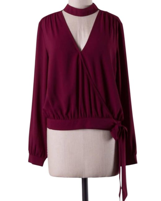 Naked Zebra Purple Wrap Top With Choker