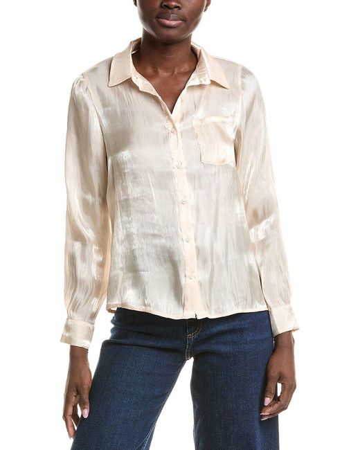 Isla Ciel White Front Button Blouse