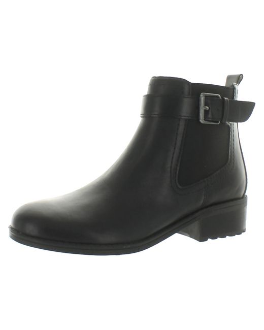 Easy Spirit Black Comfort Insole Faux Leather Ankle Boots