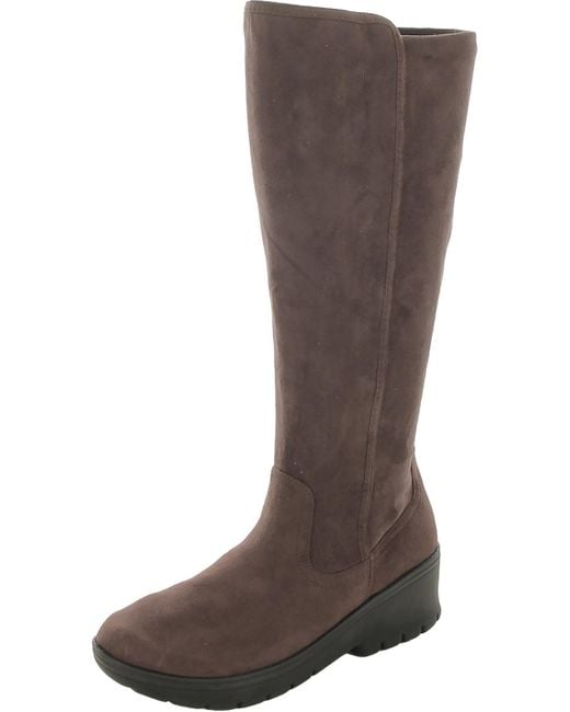 Bzees Brown Brandy Tall Pull On Knee-high Boots