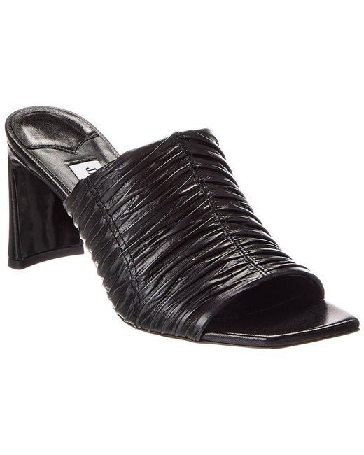 Jimmy Choo Black Lua 75 Leather Sandal