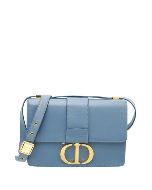 Dior Blue 30 Montaigne Flap Medium Shoulder Bag