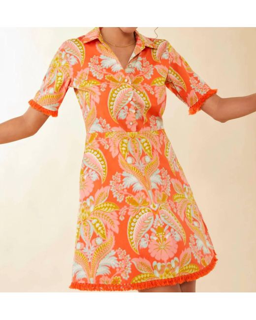 spartina 449 Orange Ezra Shirt Dress