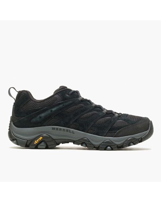 Merrell Black Moab 3 J035875 Night Suede Leather Lace-Up Hiking Boots for men