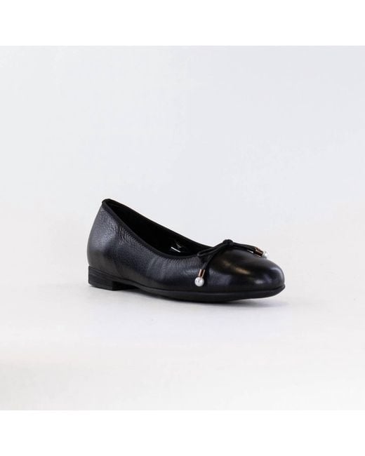 Ara Black Scout Bow Ballet Flat