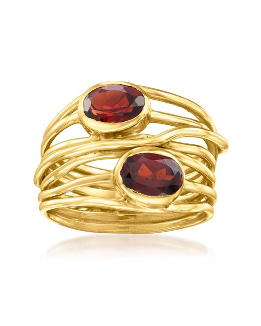 Ross-Simons Metallic Garnet Highway Ring