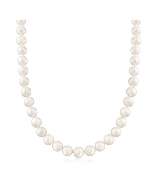 Ross-Simons 9-10mm Cultured Pearl Necklace With 14kt Yellow Gold