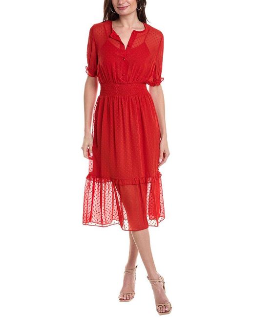 Nanette Lepore Red Midi Dress
