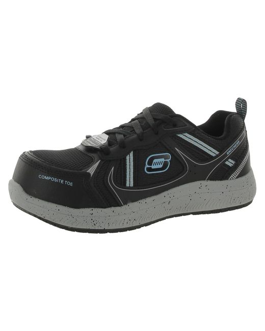 Skechers Black Comp Toe Slip-resistant Work & Safety Shoes
