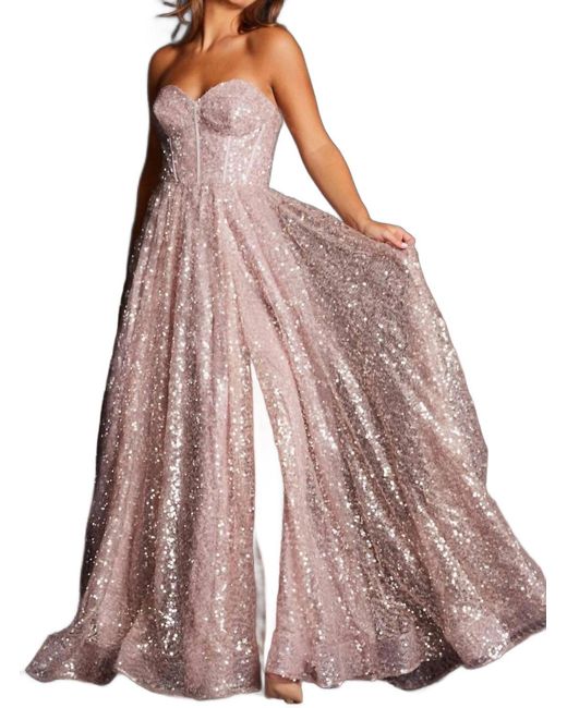 Jovani Multicolor Fit And Flare Sweetheart Neckline Dress