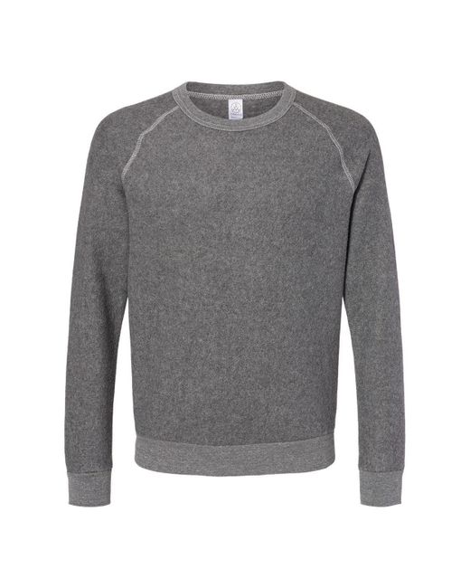 Alternative Apparel Gray Eco-teddy Champ Crewneck Sweatshirt for men