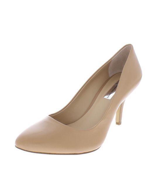 INC Natural Zitah Padded Insole Almond Toe Pumps