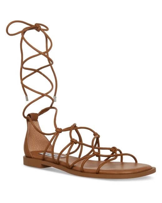 Steve Madden Brown Ainsley Warm Solid Strappy Sandals