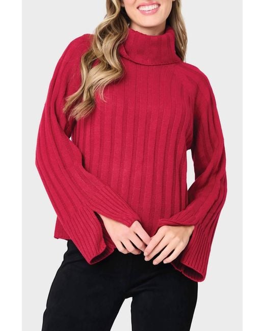 Sanctuary Red It's Cold Outside Cowl Neck Sweater