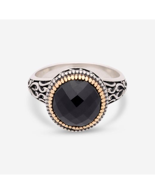 Konstantino Black Calypso Sterling Silver And 18k Yellow Gold