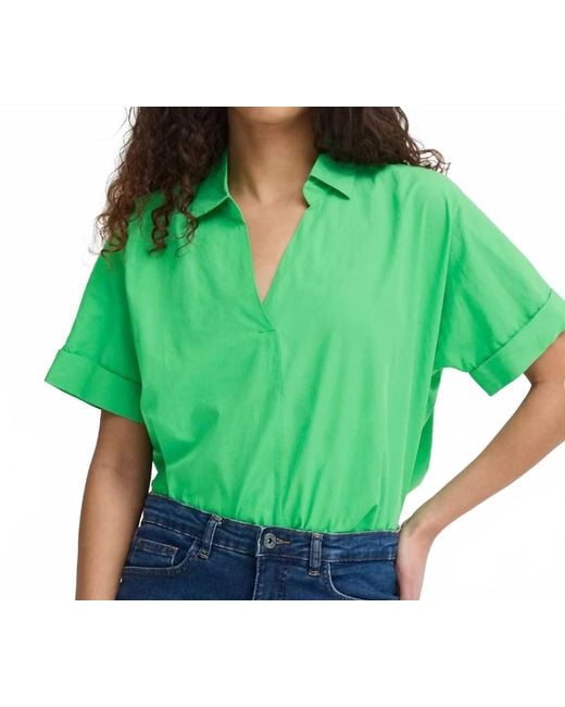 Ichi Green Collared Blouse