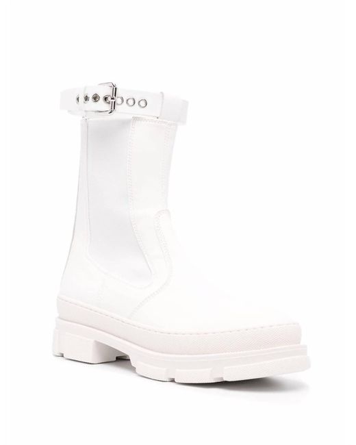 Philosophy Di Lorenzo Serafini White Ankle Boots With Strap