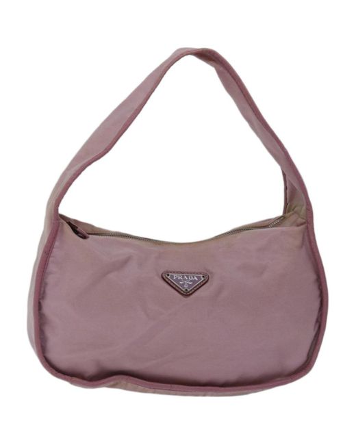 Prada Purple Tessuto Synthetic Shoulder Bag (pre-owned)