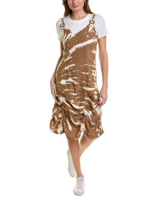 XCVI Wearables Nora Linenblend Midi Dress in Natural Lyst