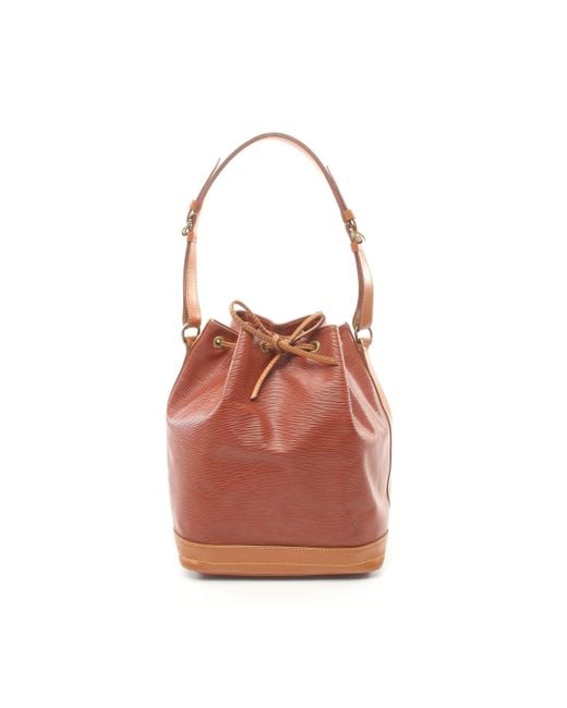 Louis Vuitton Red Noe Epi Kenya Zipang Gold Shoulder Bag Leather Light Brown