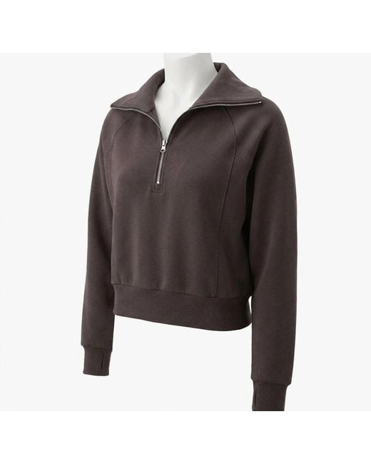 Spanx Black Airessentials Half Zip Pullover