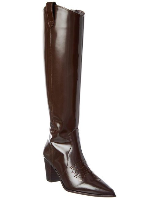 L'Agence Brown Adelle Knee Leather Boot