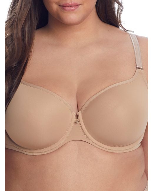 Curvy Couture Tulip Smooth Convertible T-shirt Bra in Natural