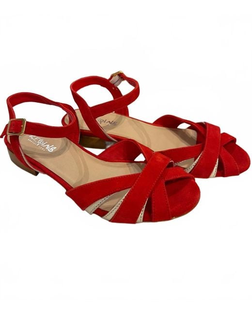 Reqins Red Palma Sandals