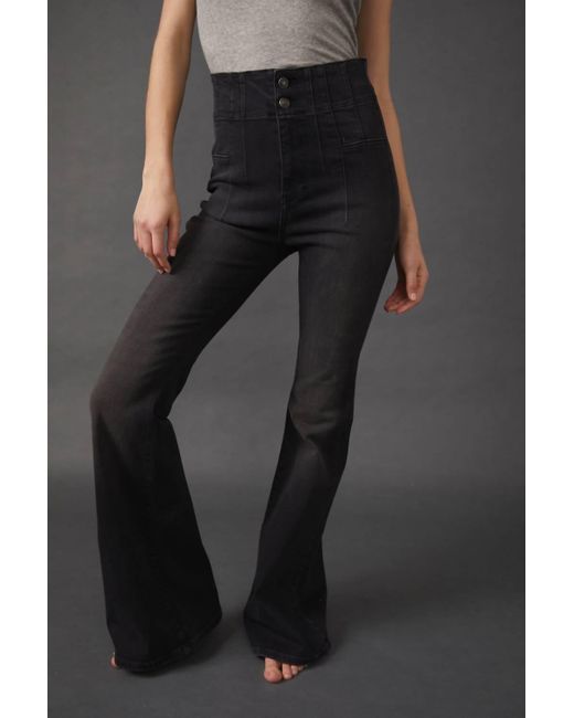 Free People Jayde Flare Jeans In Black Lyst