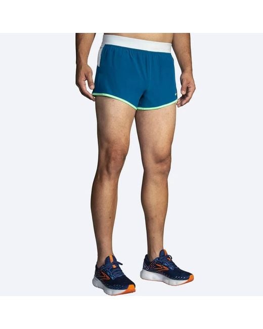 Brooks Blue Sherpa 3" Split Short for men