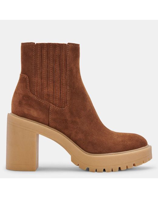 Dolce Vita Brown Caster H2o Booties Camel Suede