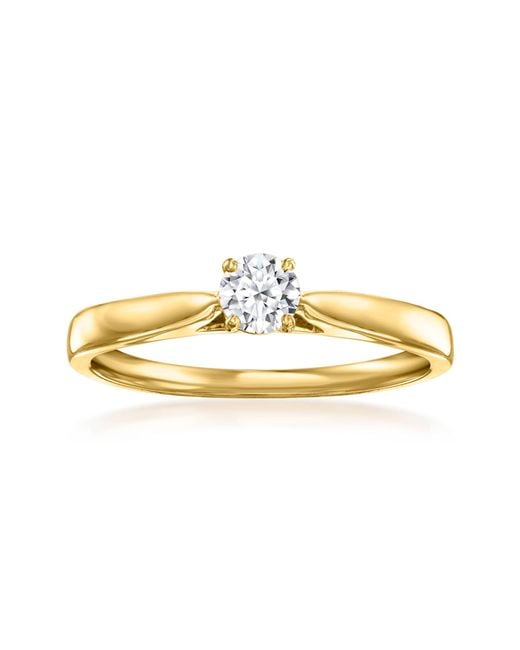 Ross-Simons Metallic Lab-Grown Diamond Solitaire Ring