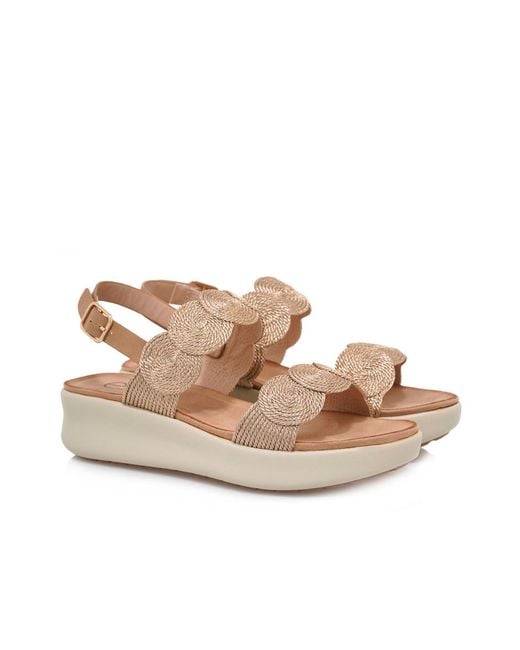 Exe' Brown Strass Wedge Sandal