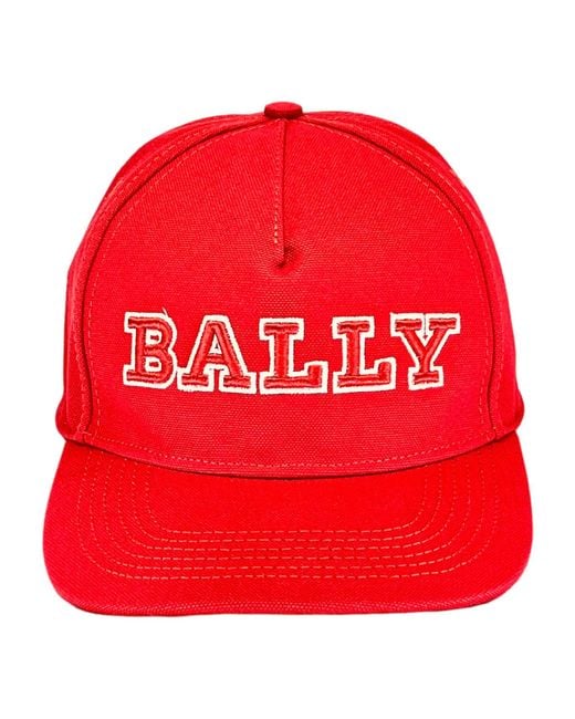 Bally Red Logo River Baseball Cap 630780 for men