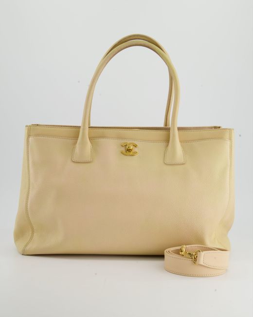 Chanel Natural Vintage Executive Tote Bag