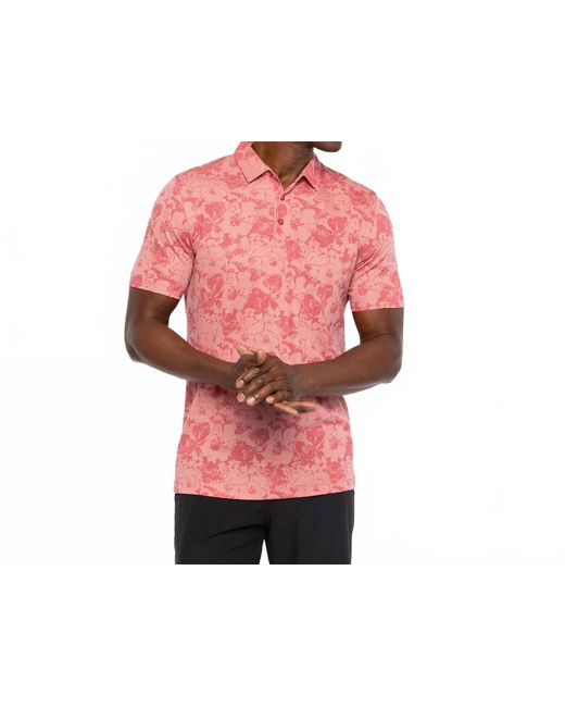 Travis Mathew Pink Cactus Fruit Polo for men