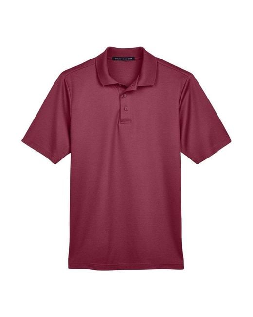 Devon & Jones Red Crownlux Performance Plaited Polo for men
