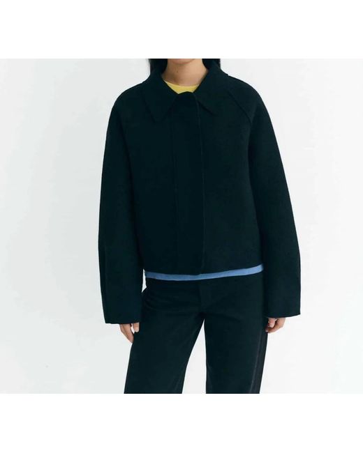 Thinking Mu Black Daria Collared Jacket