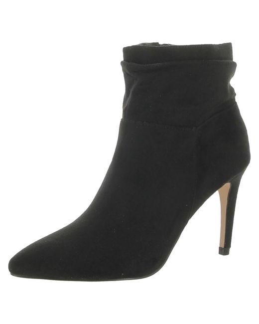 Xoxo Black Taylor Pointed Toe Zip Up Ankle Boots