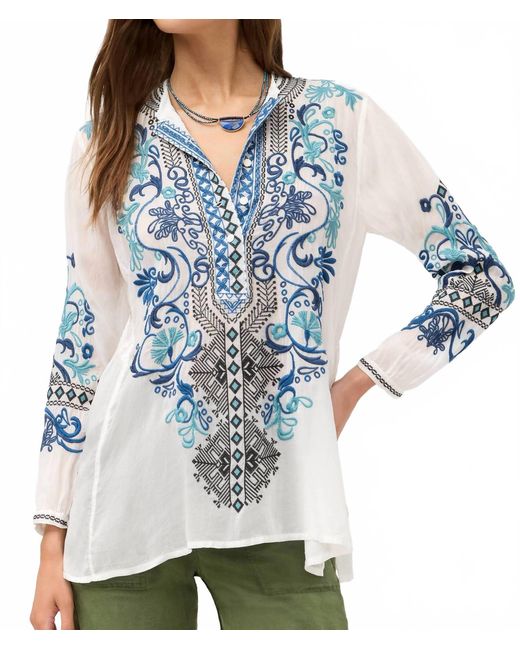 Johnny Was Blue Romilly Tunic