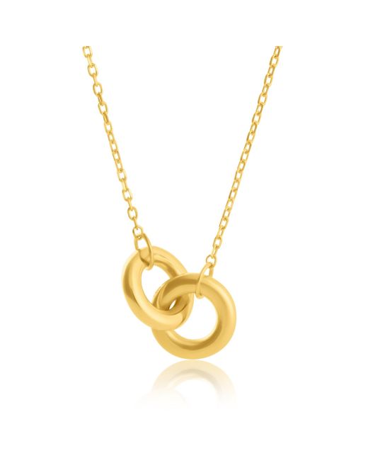 MAX + STONE Metallic 14k Gold Linked Circle Necklace