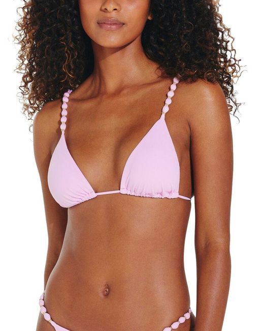 ViX Brown Solid Beads Tri Parallel Top