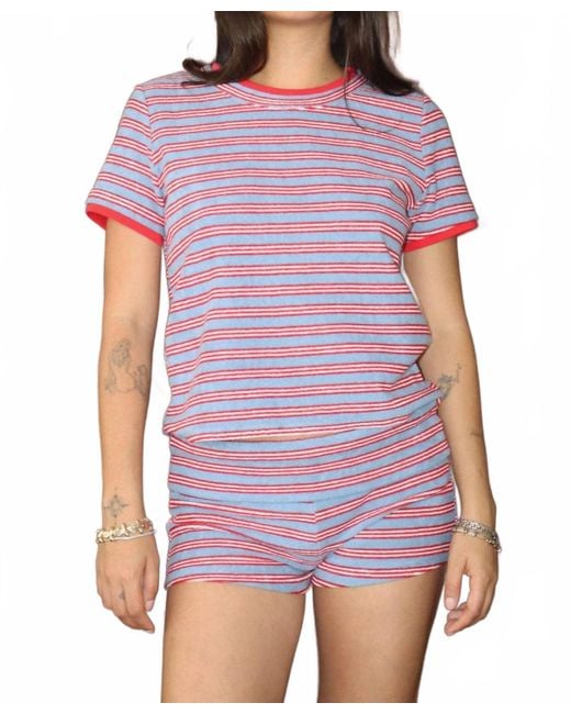 Bailey Rose Purple Rocket Pop Ringer Short Tee
