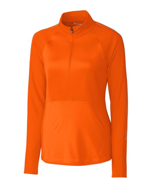 Cutter & Buck Orange Ladies' Pennant Sport Half-zip Jacket
