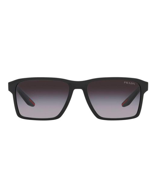 Prada Linea Rossa Black Ps 05ys 1ab09u Square Sunglasses for men