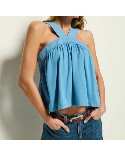 Nation Ltd Blue Bibi Halter Top