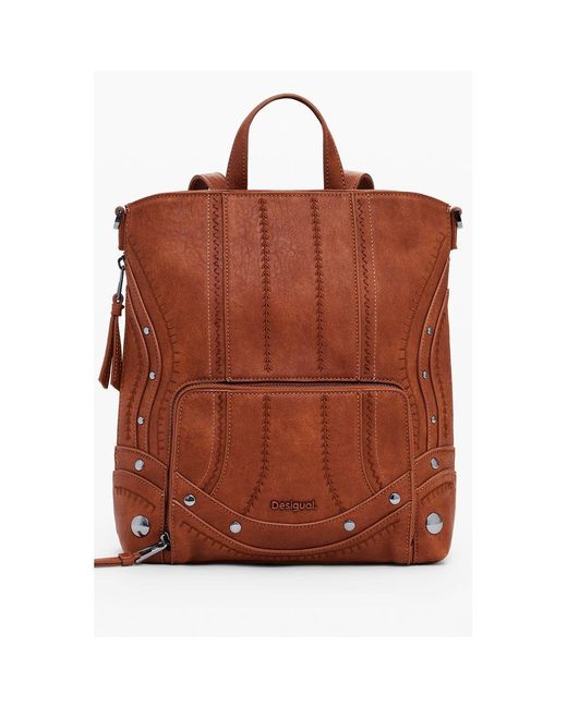 Desigual Brown Polyethylene Mini Backpack