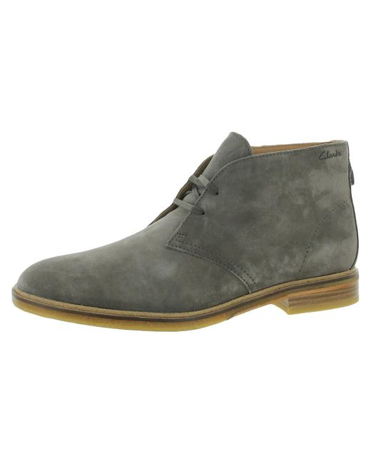 Clarks Gray Clarkdale Dbt Padded Insole Lace Up Chukka Boots for men