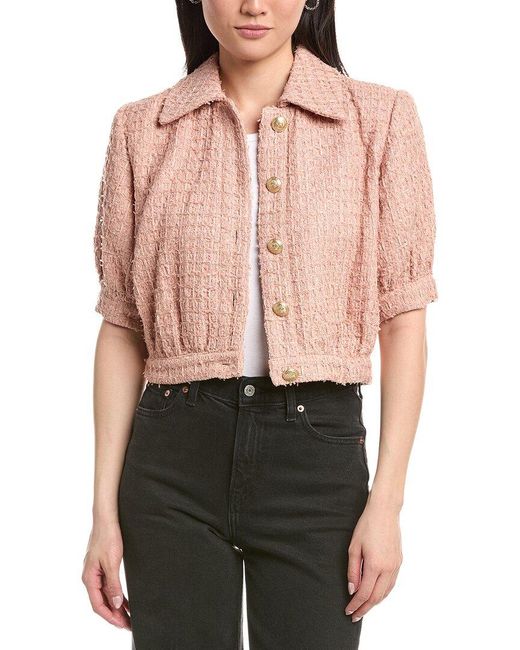 L'Agence Pink Cove Crop Jacket